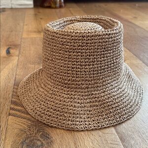 Madewell Tan Woven Bucket Hat
